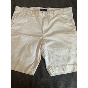 Men's U.S. Polo Assn Flat Front Chino Shorts 38 White